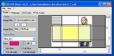 CSS-DIV-Slicer - Volle Höhe ausgenutzt bei PaintBox