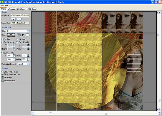 CSS-DIV-Slicer - Freestyle-Slice-Cut