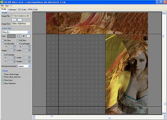 CSS-DIV-Slicer - Transparente Slices ohne Slice