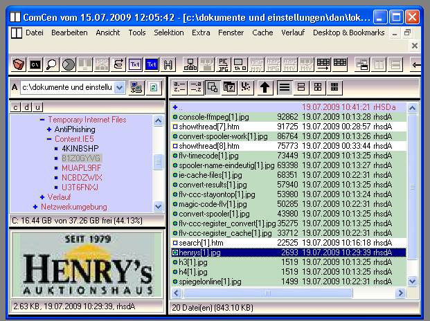 FLV-Cache-Catch-Converter - Die wahre Ordner-Struktur des IE-Caches