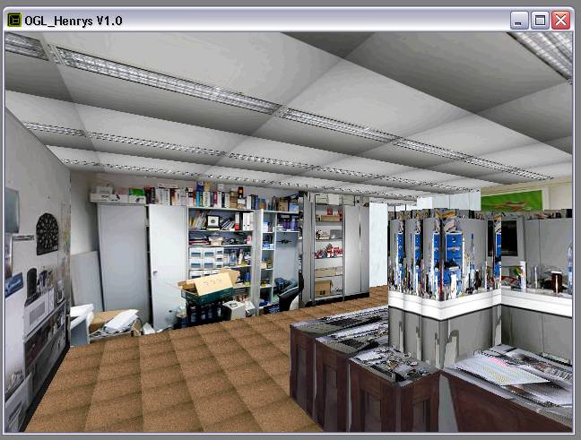 Delphi-Tutorials - OpenGL HENRY's - Ansicht des Raumes 'EDV'