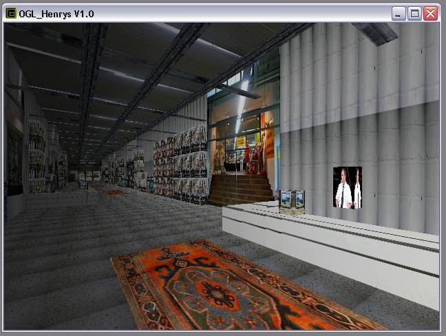 Delphi-Tutorials - OpenGL HENRY's - Nach Geschäftsschluss ist im Raum 'Flur' das Licht ausgeschaltet worden