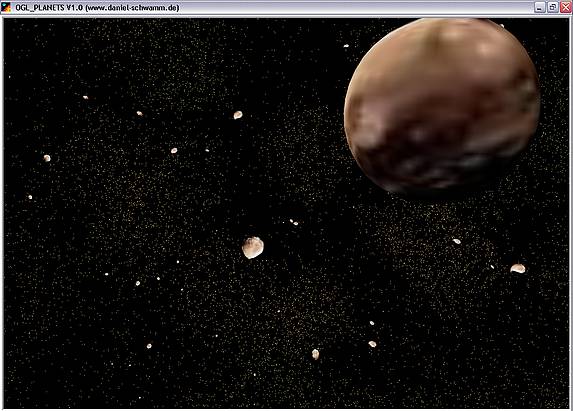 Delphi-Tutorials - OpenGL Planets - Asteroids in space - Ceres & Co.