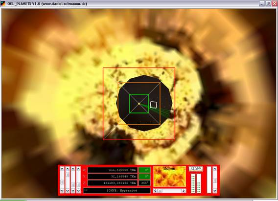Delphi-Tutorials - OpenGL Planets - HyperMove, a fast way through the solar system