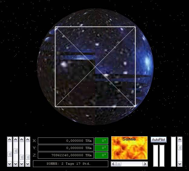 Delphi-Tutorials - OpenGL Planets - Out of the Universe - sphere of space from outside