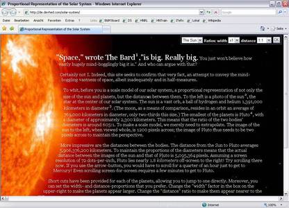 Delphi-Tutorials - OpenGL Planets - Proportional Representation of the Solar System