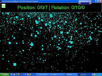OpenGL Swarm Intelligence - Particles as point without direction