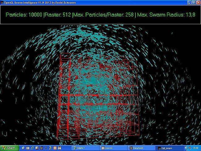 OpenGL Swarm Intelligence - Swarm after density escape