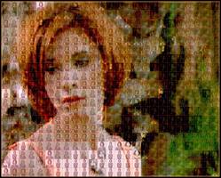 Delphi-Tutorials - Pic-of-Pictures (Mosaik-Collage) - Demo: Sabrina Lloyd as mosaic wallpaper