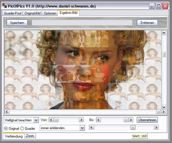 Delphi-Tutorials - Pic-of-Pictures (Mosaik-Collage) - Ergebnis: Verblendung