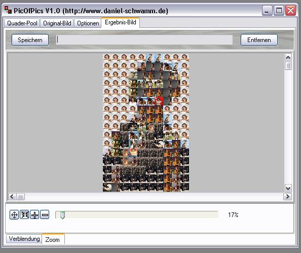 Delphi-Tutorials - Pic-of-Pictures (Mosaik-Collage) - Ergebnis: Zoom II