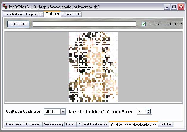 Delphi-Tutorials - Pic-of-Pictures (Mosaik-Collage) - Optionen: Mal-Wahrscheinlichkeit I