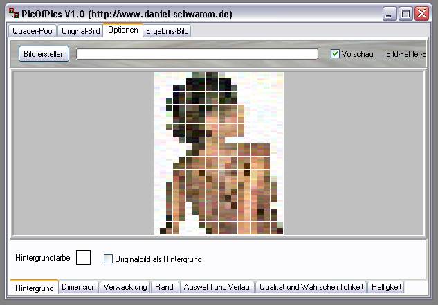 Delphi-Tutorials - Pic-of-Pictures (Mosaik-Collage) - Optionen: Register-Page