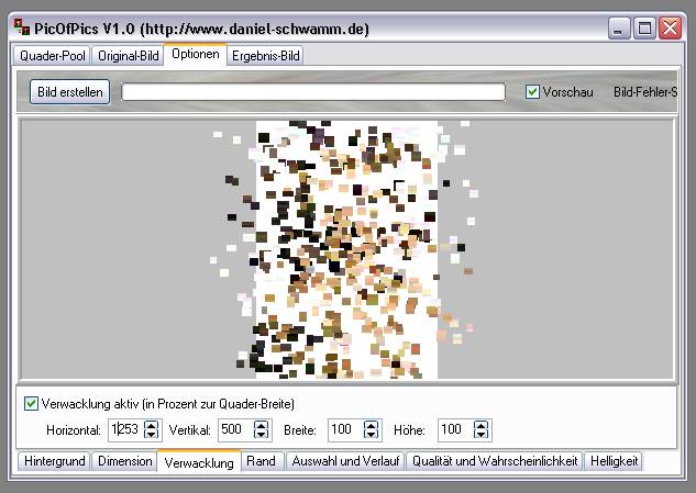 Delphi-Tutorials - Pic-of-Pictures (Mosaik-Collage) - Optionen: Ausreisser-Rechtecke I