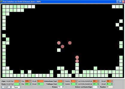 Pixel-Evolution - Lernen-Grafik in Evolutions-Runde 64