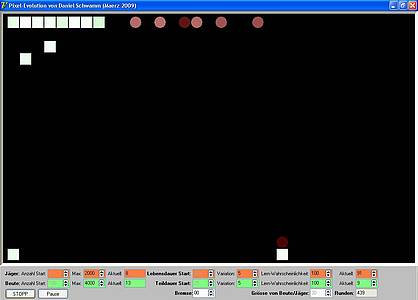 Pixel-Evolution - Lernen-Grafik in Evolutions-Runde 439