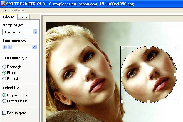Sprite-Painter - Ellipse-Selektion