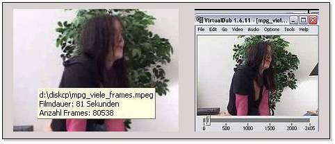 Delphi-Tutorials - Video-Splitter - Unterschiedlich viele Frames im MPG: TMediaPlayer versus VirtualDub