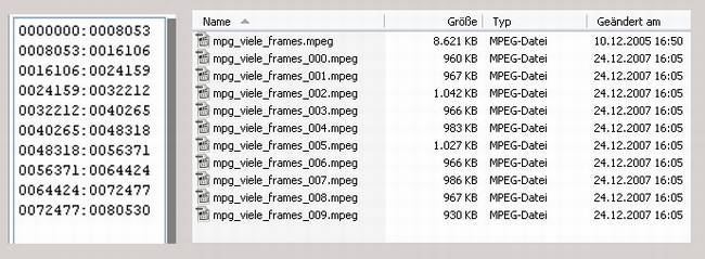 Delphi-Tutorials - Video-Splitter - Automatisch generierte Schnitt-Bereiche im Movie